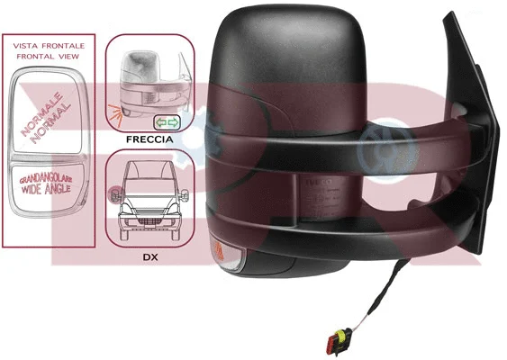 Rétroviseur extérieur, cabine BOTTO RICAMBI BRCA7568