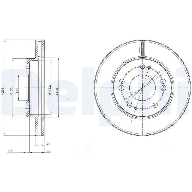 Disque de frein DELPHI BG4197