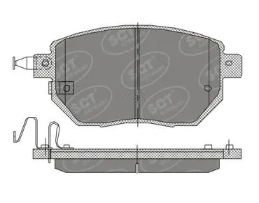 Kit de plaquettes de frein, frein à disque SCT - MANNOL SP 392 PR
