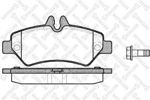 Kit de plaquettes de frein, frein à disque STELLOX 1257 000-SX