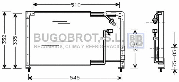 Condenseur, climatisation BUGOBROT 62-MZ5145