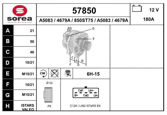 Alternateur EAI 57850