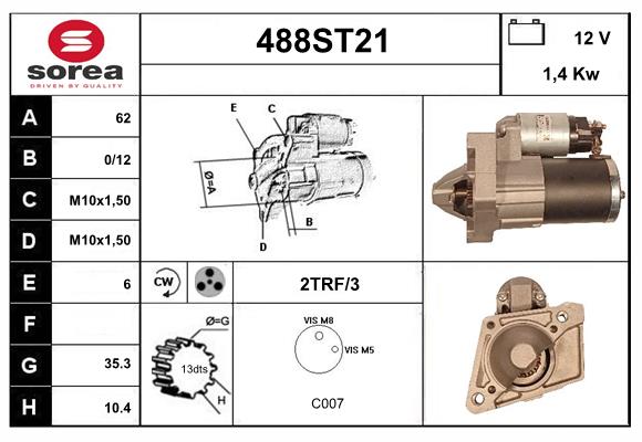 Démarreur STARTCAR 488ST21