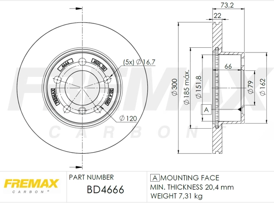 Disque de frein FREMAX BD-4666