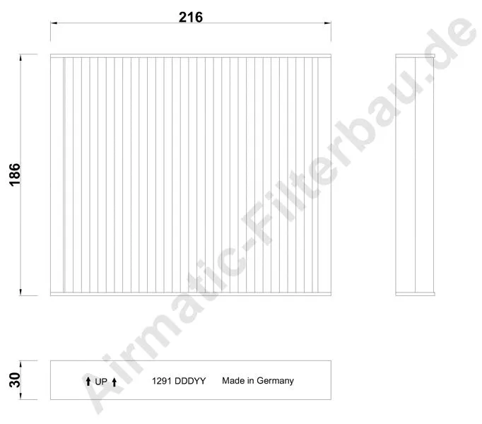 Filtre, air de l'habitacle AIRMATIC Filterbau IF1291