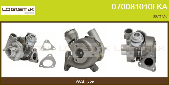Turbocompresseur, suralimentation LGK 070081010LKA