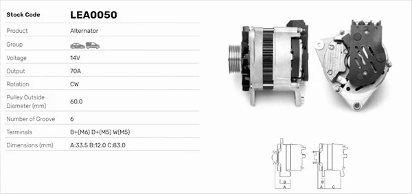 Alternateur LUSA LEA0050
