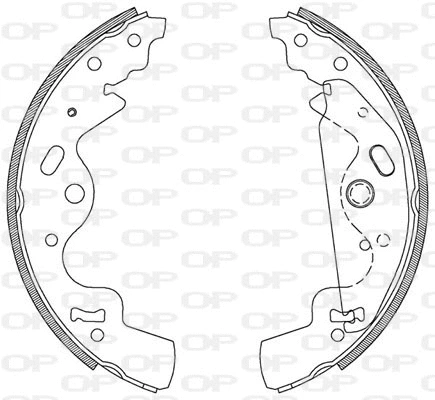 Jeu de mâchoires de frein OPEN PARTS BSA2096.00