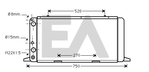 Radiateur, refroidissement du moteur EACLIMA 31R02020