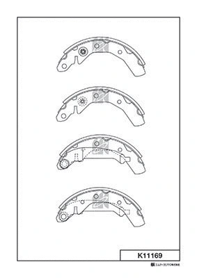Jeu de mâchoires de frein MK Kashiyama K11169