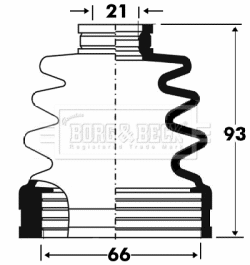 Jeu de joints-soufflets, arbre de commande BORG & BECK BCB2861