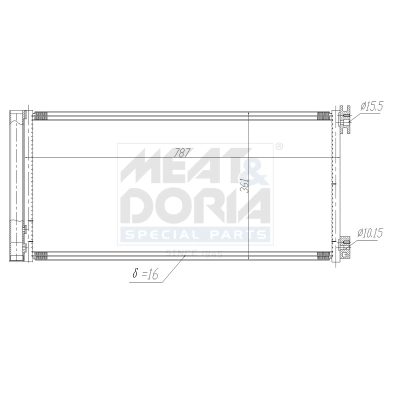 Condenseur, climatisation MEAT & DORIA 991193