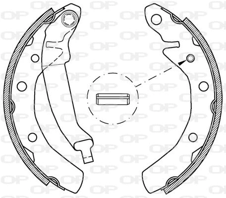 Jeu de mâchoires de frein OPEN PARTS BSA2032.00