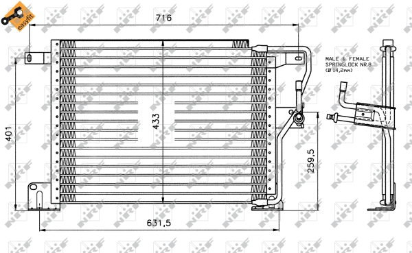 Condenseur, climatisation NRF 35221