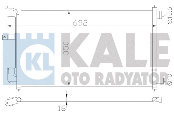 Condenseur, climatisation KALE OTO RADYATÖR 388300