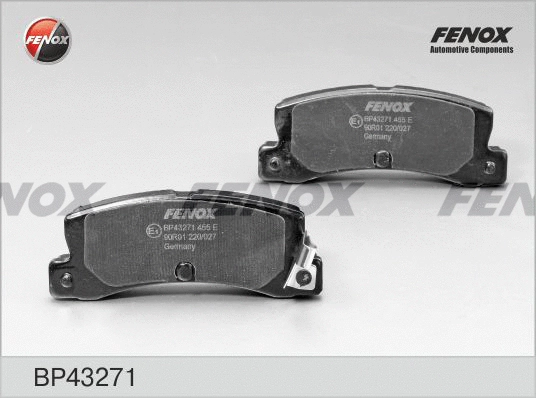 Kit de plaquettes de frein, frein à disque FENOX BP43271