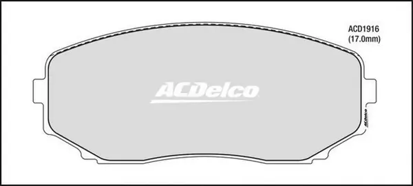 Kit de plaquettes de frein, frein à disque ACDelco Oceania ACD1916