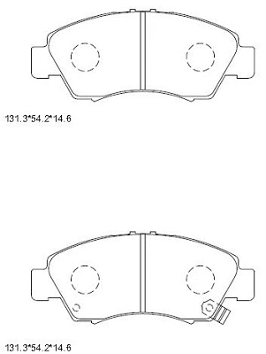 Kit de plaquettes de frein, frein à disque ASIMCO KD1777