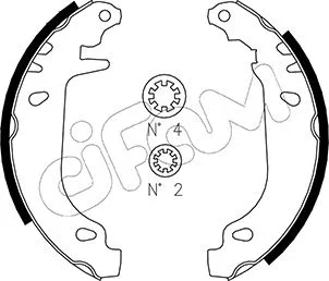 Jeu de mâchoires de frein CIFAM 153-022