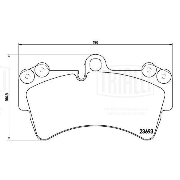 Kit de plaquettes de frein, frein à disque TRIALLI PF 4381