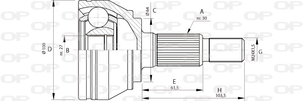 Jeu de joints, arbre de transmission OPEN PARTS CVJ5694.10