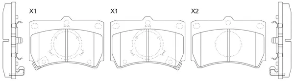 Kit de plaquettes de frein, frein à disque FIT FP0319