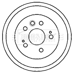Tambour de frein BORG & BECK BBR7180