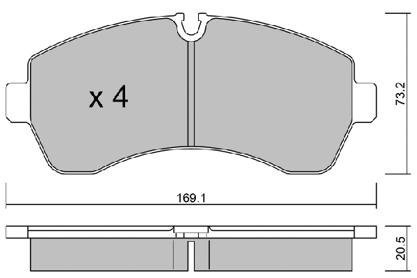 Kit de plaquettes de frein, frein à disque AISIN BPVW-1020