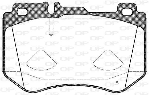 Kit de plaquettes de frein, frein à disque OPEN PARTS BPA1591.00