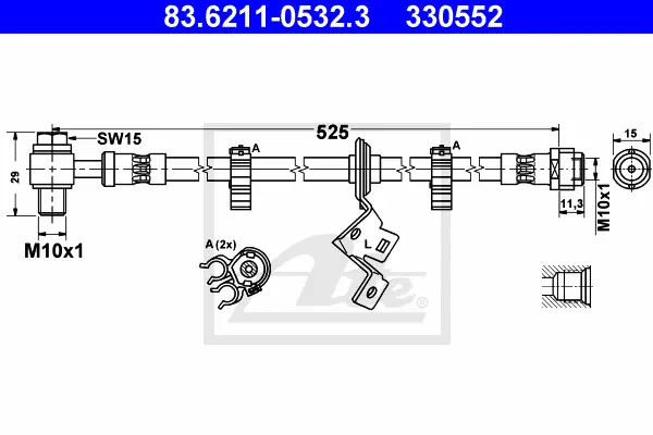 Flexible de frein ATE-APAC 83.6211-0532.3