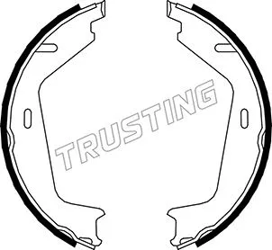Jeu de mâchoires de frein, frein de stationnement TRUSTING 127.273