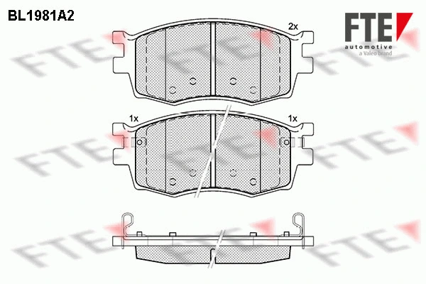 Kit de plaquettes de frein, frein à disque FTE 9010571