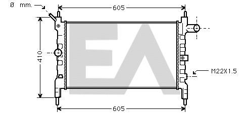 Radiateur, refroidissement du moteur EACLIMA 31R54146
