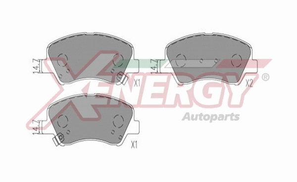 Kit de plaquettes de frein, frein à disque AP XENERGY X41357