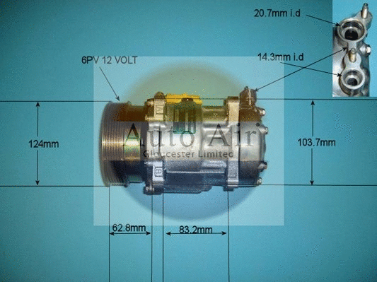 Compresseur, climatisation AUTO AIR GLOUCESTER 14-1239