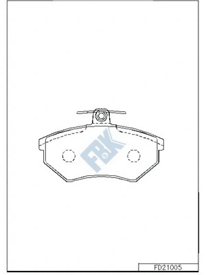Kit de plaquettes de frein, frein à disque FBK FD21005