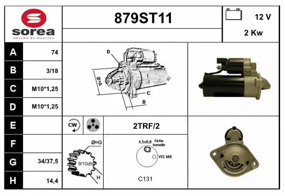 Démarreur STARTCAR 879ST11