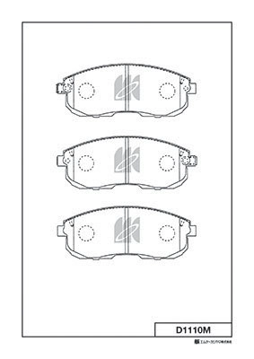 Kit de plaquettes de frein, frein à disque MK Kashiyama D1110M