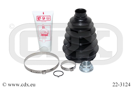 Jeu de joints-soufflets, arbre de commande CDX 22-3124