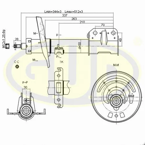 Amortisseur G.U.D. GSA777009