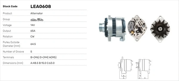 Alternateur LUSA LEA0608
