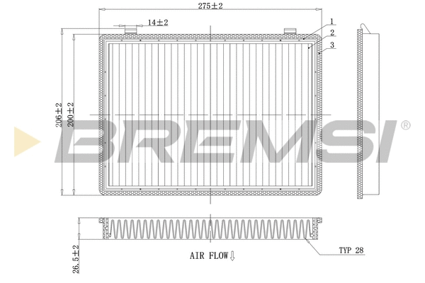 Filtre, air de l'habitacle BREMSI FC0466