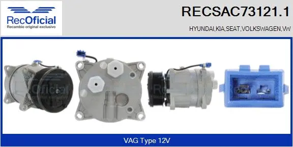 Compresseur, climatisation RECOFICIAL RECSAC73121.1