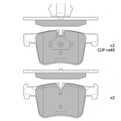 Kit de plaquettes de frein, frein à disque HAGEN GP2344