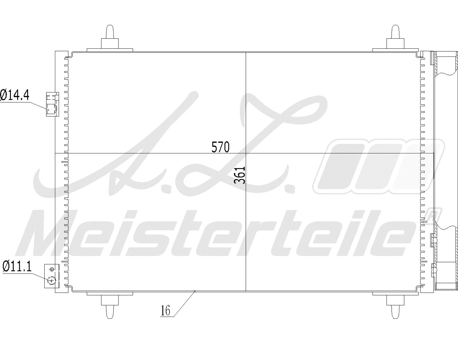 Condenseur, climatisation A.Z. Meisterteile AZMT-45-030-1514