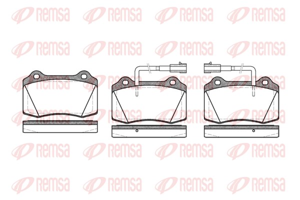 Kit de plaquettes de frein, frein à disque REMSA 0434.32