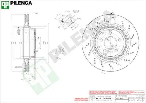 Disque de frein PILENGA V594