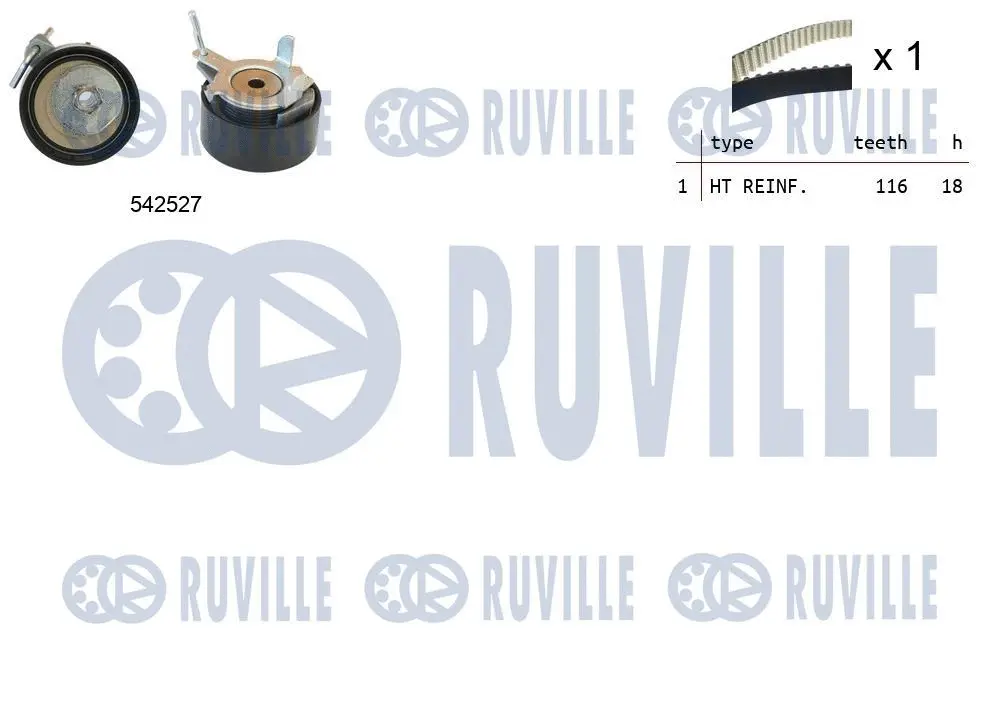 Kit de courroie crantée RUVILLE 550373