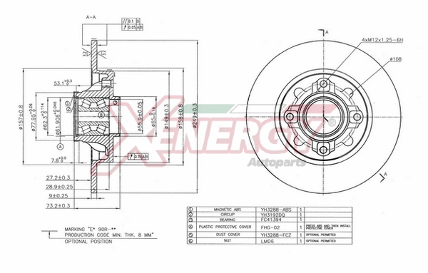 Disque de frein AP XENERGY X601524