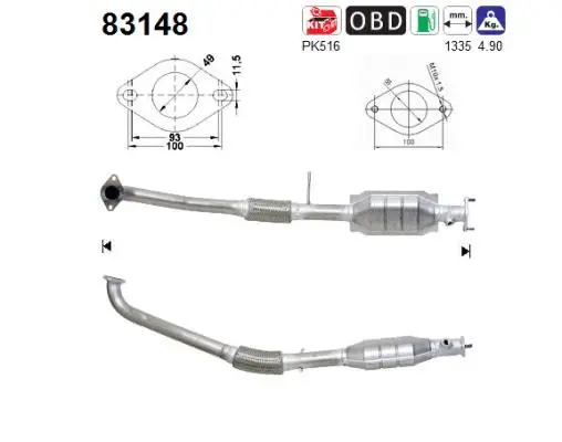 Catalyseur AS 83148